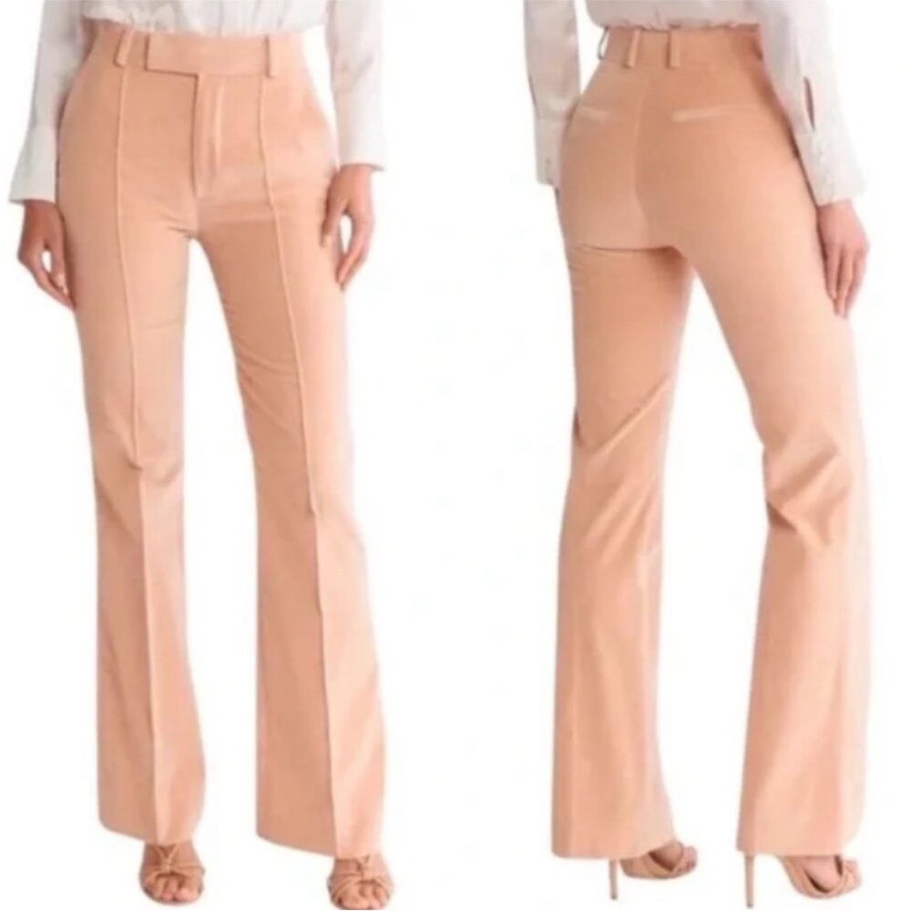 Frame Denim Peach High-Rise Velvet Pants